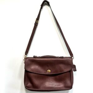 Vintage Coach Lexington Briefcase messenger bag in  brown leather 5265